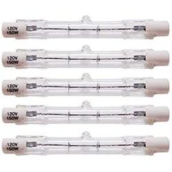 CTKcom 150-Watt 3.1-Inch T3 Halogen Light Bulbs(5 Pack) - J Type 78mm Double Ended 120 Volts 150Watt T3 Halogen Bulb R7S Double Ended Filament Flood Lights Quartz Tube Lamps,5 Pack