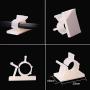 Viaky 30 Pieces White Adjustable Cable Clips Self-Adhesive Desk Organizer Nylon Wire Management Wire Holder