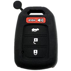 Ezzy Auto Black Silicone Key Fob Case Key Cover Jacket Holder Protector fit for 2013-2017 Honda Accord Sports