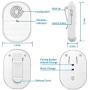Wireless Caregiver Pager System Call Button Personal Alert Pager Nurse Alert System for Elderly/Senior at Home with 800+Feet Operating Range 2 Portable Receiver 3 Emergency Transmitter