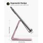 Cell Phone Stand, Lamicall Phone Cradle : Phone Dock, Holder Compatible with Phone 12 Mini 11 Pro XS Max XR X 6 6s 7 8 Plus 5 5s 5c and All Other Smartphones, Table, Night Stand - Rose Gold