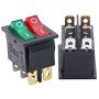Twidec/2Pcs AC 20A/125V 15A/250V DPDT 6 Pins 2 Position ON/Off Red and Green Button with Light LED Light Illuminated Boat Rocker Switch Toggle（Quality Assurance for 1 Years）KCD2-2101N-RG