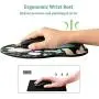 Miyaso Ergonomic Mouse Pad with Memory Foam Wrist Rest Support, Wrist Rest with Lycra Cloth, Non-Sip Rubber Base for Computer, Laptop, Adorable Flower