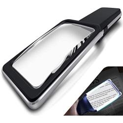 3X Large Magnifying Glass with [10 Anti-Glare & Fully Dimmable LEDs]-Evenly Lit Viewing Area-The Best Lighted Magnifier for Reading Small Fonts, Low Vision Seniors, Macular Degeneration, Inspection