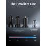 [2-Packs] Cigarette Lighter USB Charger, All Metal Mini Car Charger Adapter 4.8A Fast USB Car Charger 2 Port Flush Fit Compatible with iPhone 12/11pro/x/7/6s, iPad Air 2/Mini 3, Galaxy S10/S9/S8-Black