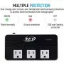 Key Power 200-Watt Step Down 220V to 110V Voltage Converter & International Travel Adapter/Power Strip - [Use for USA Appliance Overseas in Europe, Australia, UK, Ireland, Italy and More]