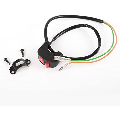 KiWAV Engine Switch Black 12v DC Electrical System compatible with Motorcycle Scooter 7/8 inch Break the Circuit to Stop