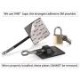 Computer Security Products Refrigerator Door Lock With Padlock, Black