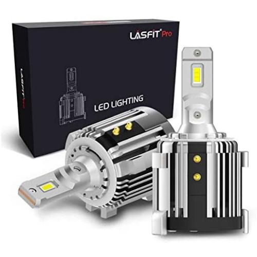 LASFIT H7 LED Bulbs for Volkswagen Passat Golf GTI Tiguan w/Retainer-Adapter, Plug & Play, 6000LM 6000K (2PCS)