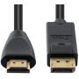 DTECH DisplayPort to HDMI Cable Male to Male Port with Gold Plated Connector (6 Feet, Black)