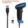 LENVII 2.4G Wireless Bar Code Scanner CW200 2D Barcode Scanner CCD Imager Handheld QR Code and Bar Code Reader,it scans 1D barcode/2D Code on PC and Phone Screen