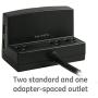 GE 3 Outlet 2 USB Table Top Surge Protector, 6ft Cable, 540J, 2.1A/10W, 11925