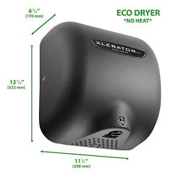 Excel Dryer XLERATOReco XL-GR-ECO 1.1N High Speed Commercial Hand Dryer, Graphite Textured Cover, Automatic Sensor, Surface Mount, Noise Reduction Nozzle, LEED Credit, No Heat 4.5 Amps 110/120V (2 PK)