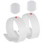 100pcs Reusable Fastening Cable Ties 6 Inch Adjustable Cord Strap Hook & Loop Microfiber Electronic Cord Ties, White HG467
