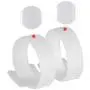 100pcs Reusable Fastening Cable Ties 6 Inch Adjustable Cord Strap Hook & Loop Microfiber Electronic Cord Ties, White HG467