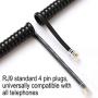 Telephone Cord, Phone Cord, Handset Cord, Black, 2 Pack, Universally Compatible
