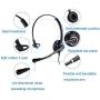 2.5mm Headset with Noise Canceling Microphone for Panasonic Telephone, Including 3.5mm Connector for Smartphone PC Laptop, Office CallCenter Headset for Cisco AT&T Vtech Undiden Cordless DECT Phone