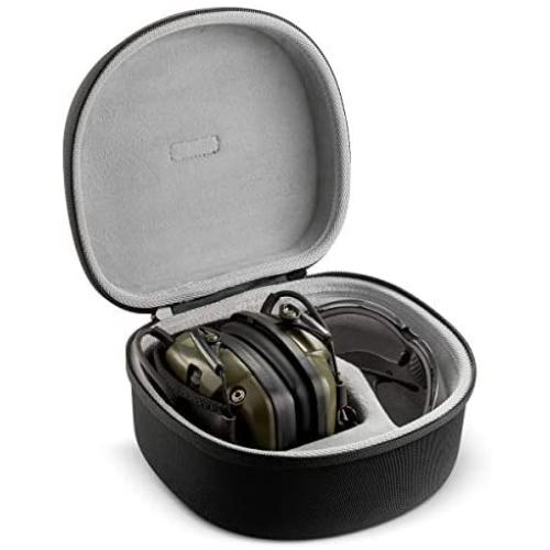 Caseling Hard Case fits Walkers Game Ear Razor Slim or Howard Leight Impact Sport ﻿and Genesis Sharp-Shooter Safety Eyewear Glasses (Fits Earmuff & Glass) Case only.
