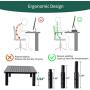 Monitor Stand Riser, 3 Height Adjustable, 2 Packs, Stable Black Metal Construction and perforated ventilation holes Adjustable in Three Heights. Perfect for Computer Monitor Small Printers and Laptops