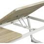HouseInBox Wooden Laptop Desk, Separated Bed Tray Lap Desk Table, Adjustable Angle Desktop with Foldable Metal Legs, 25.5 x 11.8 Inch (Wood White)