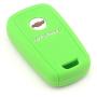 iSaddle Silicone Protecting Vehicle Remote Start Key Case Cover Fob Holder for Chevrolet Camaro Cruze Equinox Malibu Orlando Sonic (Green Color)