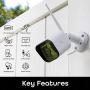 Geeni Hawk 3 HD 1080p Outdoor Security Camera, IP66 Weatherproof WiFi Surveillance with Night Vision and Motion Detection, Compatible with Alexa and Google Assistant, No Hub Required