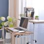 SogesHome 23.6 inches Adjustable Laptop Desk Table Portable Laptop Table Computer Stand Desk Cart Tray Table, Oak NSDUS-101-OK
