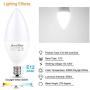 Ascher E12 LED Candelabra Light Bulbs, Equivalent 60W, 550 Lumens, Daylight White 5000K, Candelabra Base, Non-dimmable, Chandelier Bulb, Pack of 10