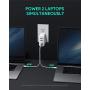 USB C Charger, AUKEY Omnia 100W 4-Port PD Charger with GaNFast Technology, USB C Laptop Charger Power Delivery 3.0 for MacBook Pro 16'', iPad Pro 11'', iPhone 11 Pro Max, HP Spectre -White
