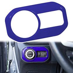 Headlight Lamp Switch Trim Cover Button Decoration Interior Accessories for 2018-2021 Jeep Wrangler JL JLU & Gladiator JT (Blue)
