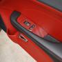 Window Lift Switch Button Panel Cover Trim Interior Accessories for Dodge Challenger 2015-2020 (Red Carbon Look)