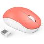 seenda Wireless Mouse, 2.4G Noiseless Mouse with USB Receiver Portable Computer Mice for PC, Laptop and Other Windows Devices - Orange & White