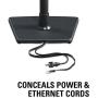 Sanus Wireless Sonos Speaker Stand for Sonos One, Play:1, Play:3 - Audio-Enhancing Design with Built-in Cable Management - Pair (Black) - WSS22-B1