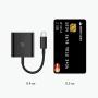 nonda USB C to SD Card Reader, SD/MicroSD to USB C Card Reader Adapter [Thunderbolt 3] Compatible with iPad Pro 2020, MacBook Pro 2019, MacBook Air 2020, Galaxy S10/S9, Surface Book 2 and More, Black