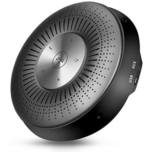 Bluetooth Speakerphone, Conference Speaker for 5-8 People Business Meetings, 360º Enhanced Voice Pickup, 24H Call Time, Self-Adaptive Conference Call USB Speakerphone, for Home Office, Skype, Zoom