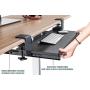 Clamp On Keyboard Tray Under Desk Storage - Ergonomic Desk Drawer Computer Keyboard Stand Under Desk Drawer - Under Desk Keyboard Tray Desk Extender - Office Keyboard Drawer Keyboard Stand for Desk