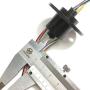Taidacent Hollow Slip Ring Rotary Electrical Contact 2/4/6/12 Road Collector Ring Conductive Electric Motor Slip Ring Rotating Connector (12 Wire 2A Inner Hole 5mm Outer Diameter 22mm)