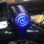 Monrand 22mm 7/8'' Motorcycle Handlebar Switch, Headlight Brake Fog Light ON Off Switches (Red Light, 22mm)
