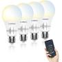 Smart Light Bulb Works with Alexa Google Home & Siri, LUMIMAN WiFi Tunable Dimmable 800 Lumen Warm White to Daylight White A19 E26 LED Lights Bulbs, 7W (60W Equivalent), No Hub Required 4 Pack