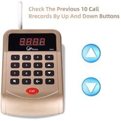 Grass V8801 Wireless Calling System Pager Restaurant System Long Range Small Size Two Way Charge Support 998 Channel with 10 Coaster Pagers