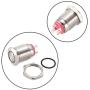 uxcell Momentary Metal Push Button Switch 12mm Mounting Dia 1NO 3-6V Red LED Light