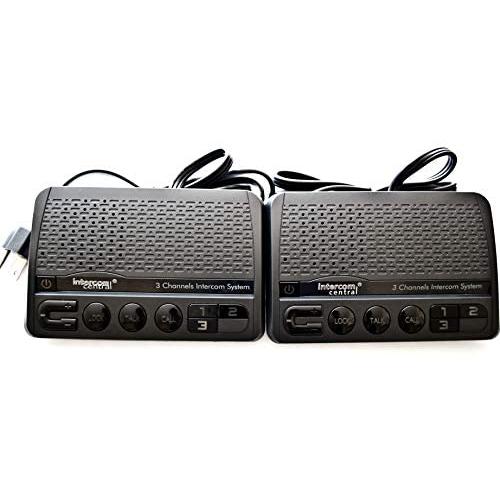 Intercom Central GROUND wire Power-line 3 CHANNELS Intercom System, Two Stations Set.