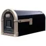 Gibraltar Mailboxes BM16BSN1 Brunswick Rural Mailbox, Large, Black and Satin Nickel
