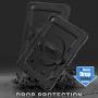 SEYMAC stock Case for iPad 6th/5th Generation, 3-Layer Protection Case with [360 Degrees Rotating Stand] Hand Strap &[Pencil Holder] for iPad 5th/6th 2018/2017, Air 2 and Pro 9.7 (Black)