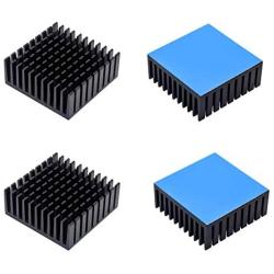 4pcs Aluminum Heatsink 35x35x14mm / 1.38x1.38x0.55inches for Electronic Chip Cooling with Thermal Conductive Double Sided Tape