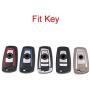 Luxury 3 4 Buttons 3D Bling Smart keyless Entry Remote Blade Key Fob case Cover for BMW 1 2 3 4 5 6 7 M Series,BMW X1 X3 X4 M2 M3 M4 M5 M6 (Silver)