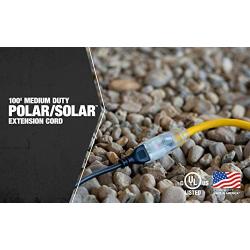 Coleman Cable 01489 14/3 Insulated Outdoor Extension Cord with Lighted End, 100-Foot