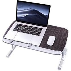 Laptop Desk for Bed, TaoTronics Lap Desks Bed Trays for Eating and Laptops Stand Lap Table, Adjustable Computer Tray for Bed, Foldable Bed Desk for Laptop and Writing in Sofa and Couch Black