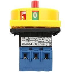 Rotary Cam Changeover Switch 25A/32A 3-Pole 2-Position Load Circuit Breaker Switch Rotary Cam On-Off Power Switch(32A)