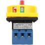 Rotary Cam Changeover Switch 25A/32A 3-Pole 2-Position Load Circuit Breaker Switch Rotary Cam On-Off Power Switch(32A)